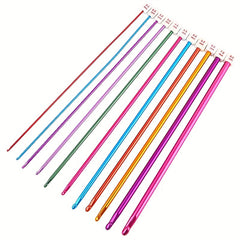 11pcs Colorful Aluminum Crochet Hooks Knitting Needles Set for Knitter