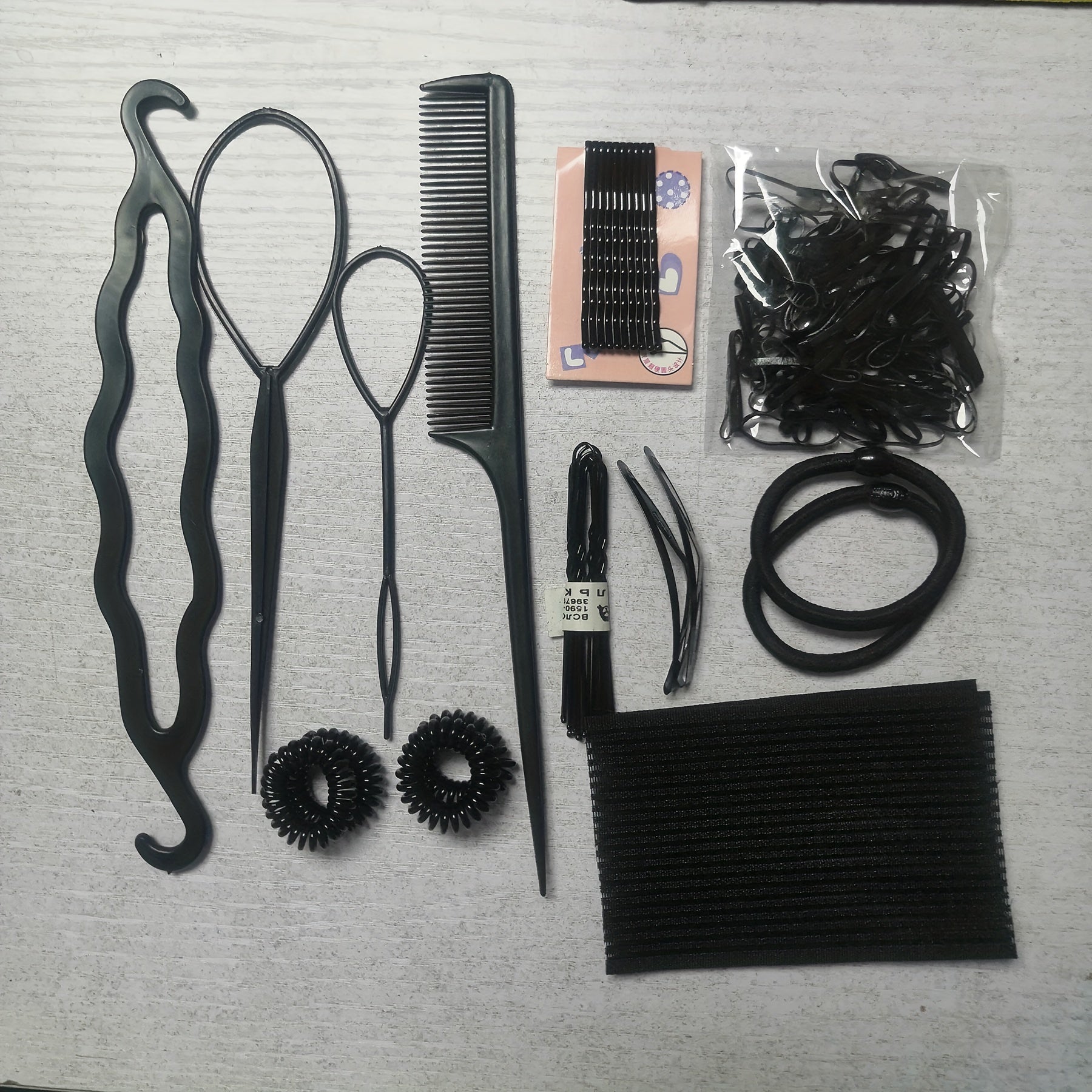 Hair Accessories Set Topsy Tail Hair Tool Hair Loop Hair Ties Hair Clips Combs
