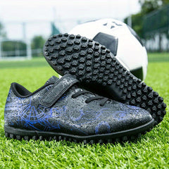 Adult's Turf Football Boots Hook Loop Closure TF Soccer Cleats