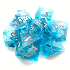 Creative Epoxy Resin Sharp Dice Liquid Core Mini Game Punishment Fun Dice