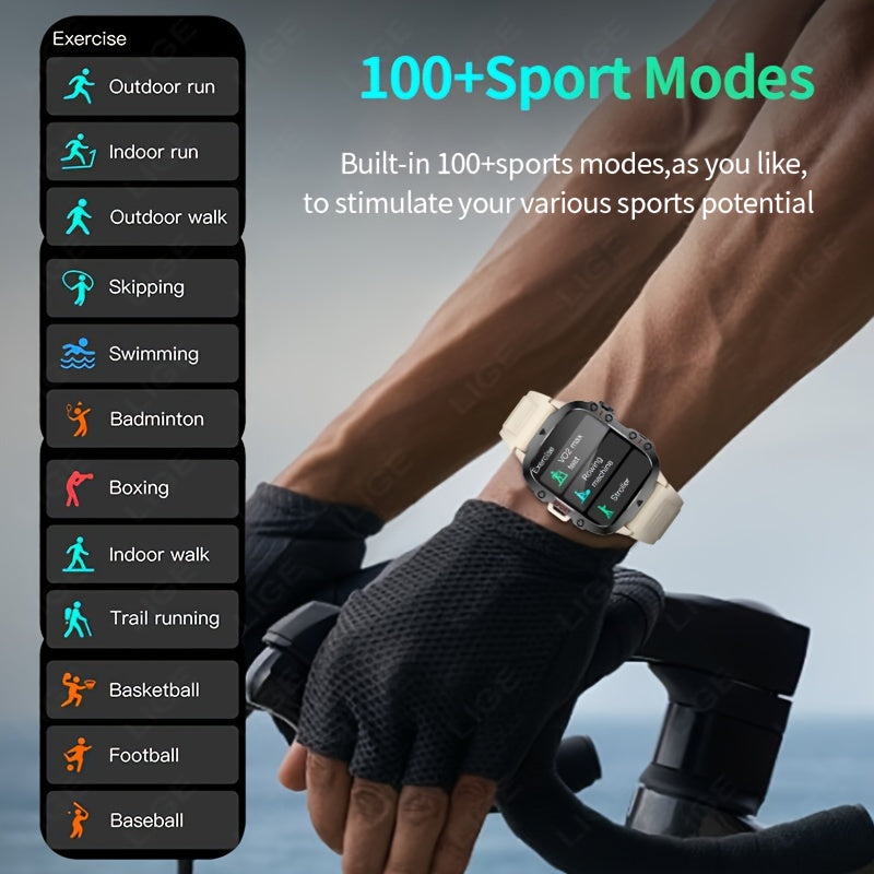 4.98 cm Smart Watch Full Touch Screen Fitness Tracker Waterproof Alarm Clock