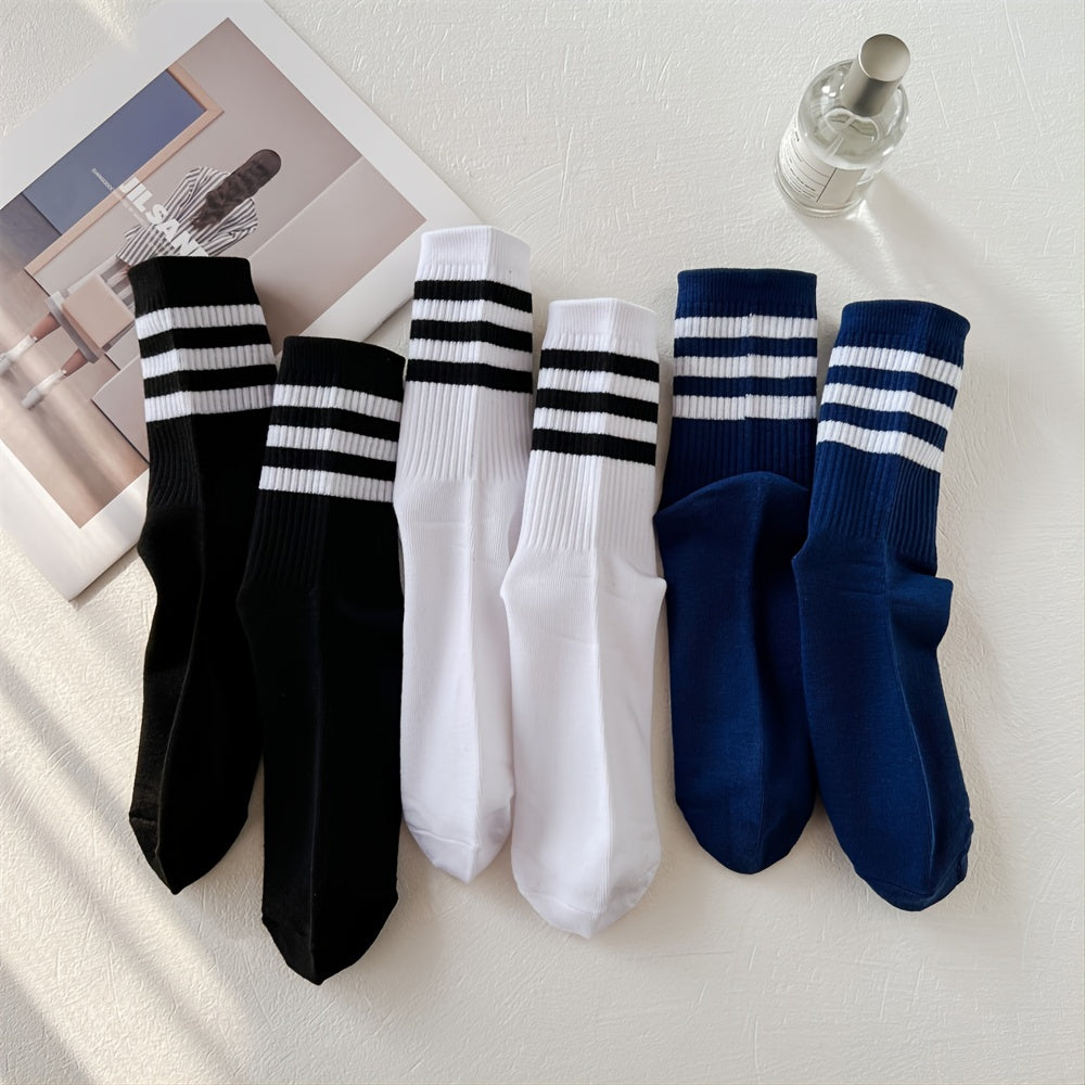 3 Pairs High Performance Athletic Crew Socks