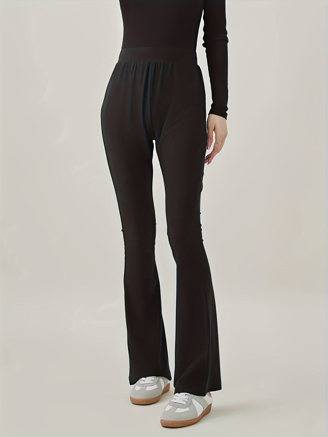 High Rise Stretch Fitness Flared Leg Pants
