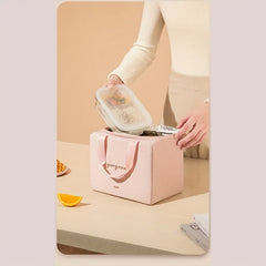 Large Capacity Insulated Bento Tote Bag for Office Workers