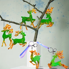 3Pcs Christmas Elk Molds for Resin Casting