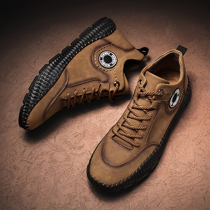 Men's Ankle Boots Casual Walking Sneakers Rubber Sole