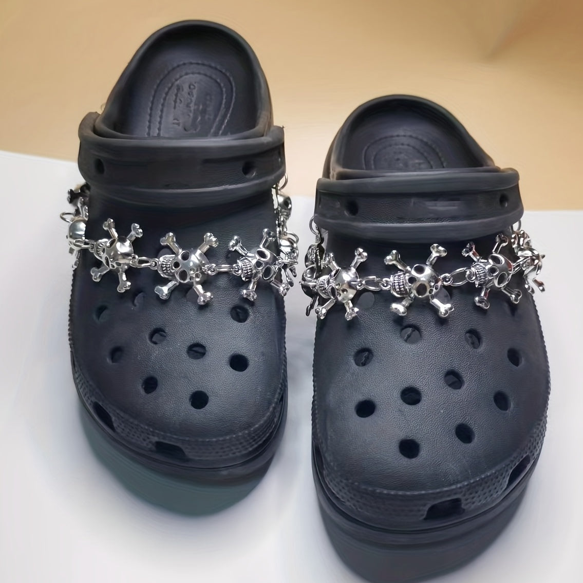 Punk Skull Chain for Crocs Kids