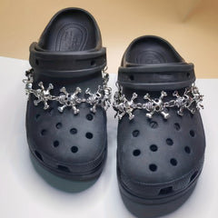 Punk Skull Chain for Crocs Kids
