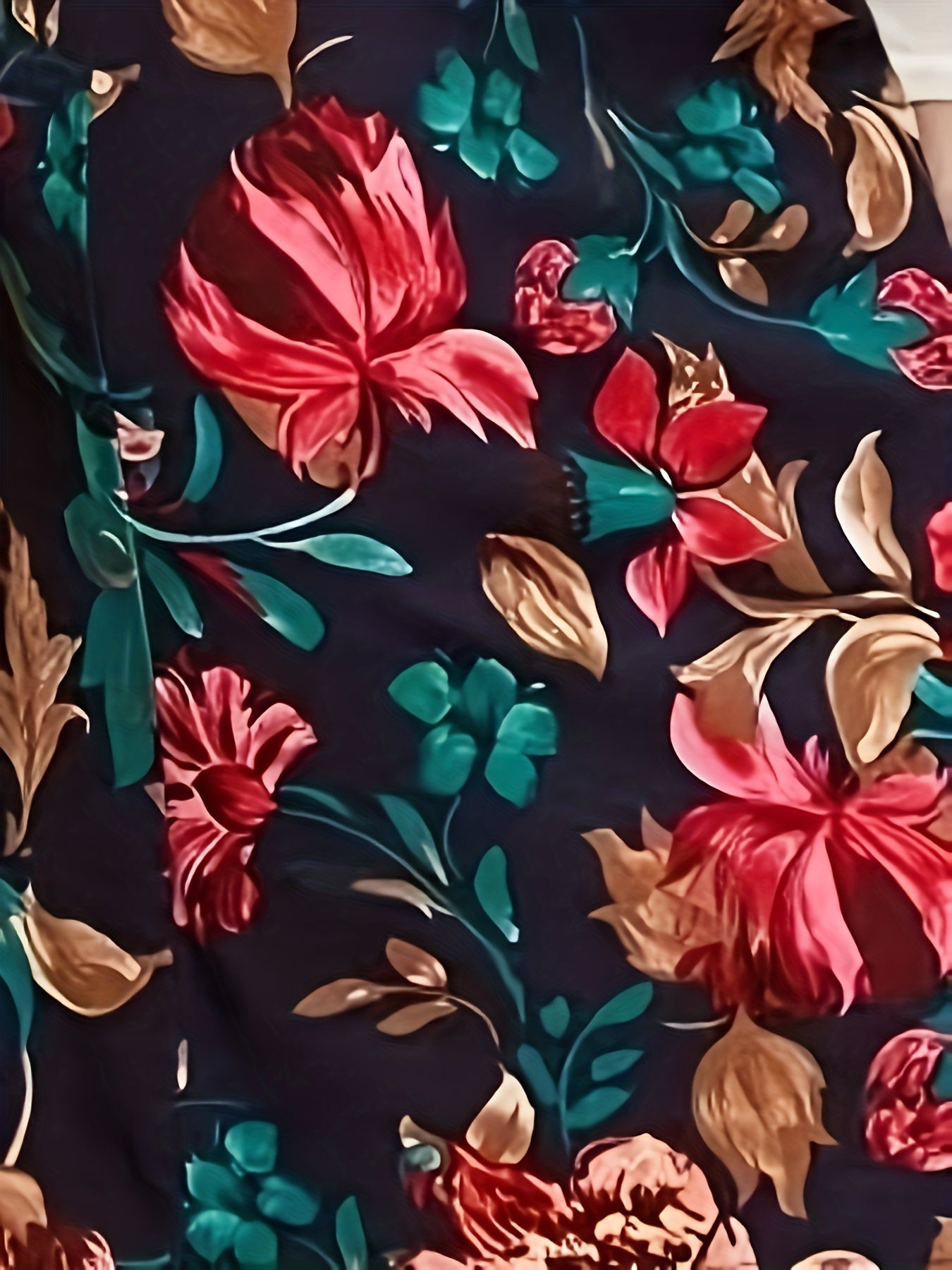 Floral Print High Waist Bodycon Skirt Spring Summer Women's Clothing