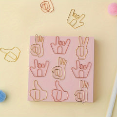 10pcs Creative Metal Paper Clip Bookmark for School and Office