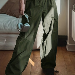 Y2K Cargo Parachute Pants Casual Baggy Pants Women's Clothing