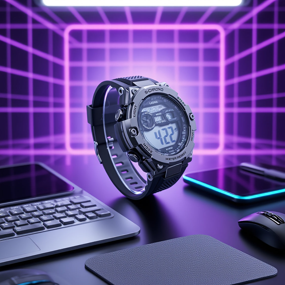 Youth Waterproof Sport Watch with Alarm, Stopwatch, Digital Display