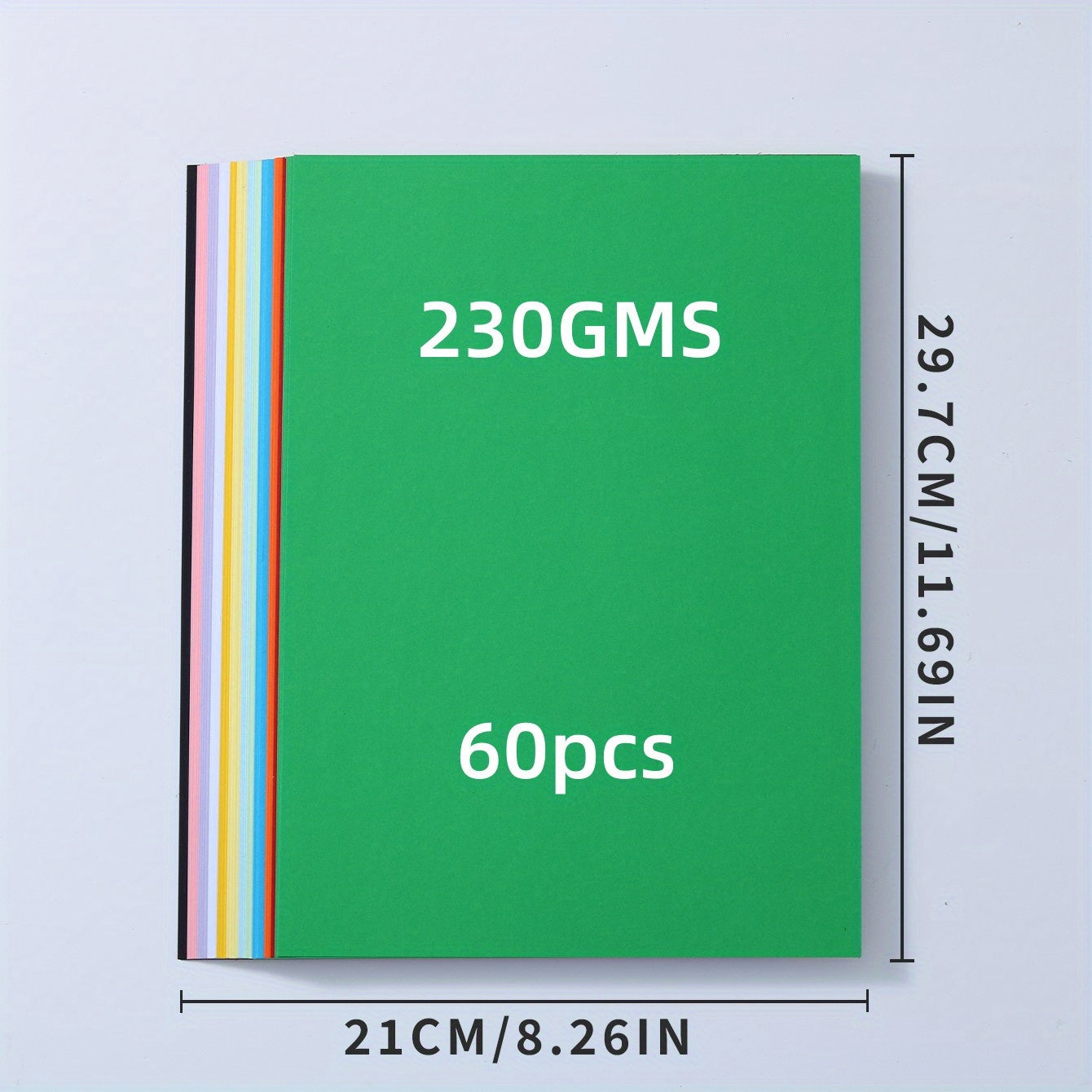 230gsm Colored Card Paper Set 60 Sheets 12 Colors