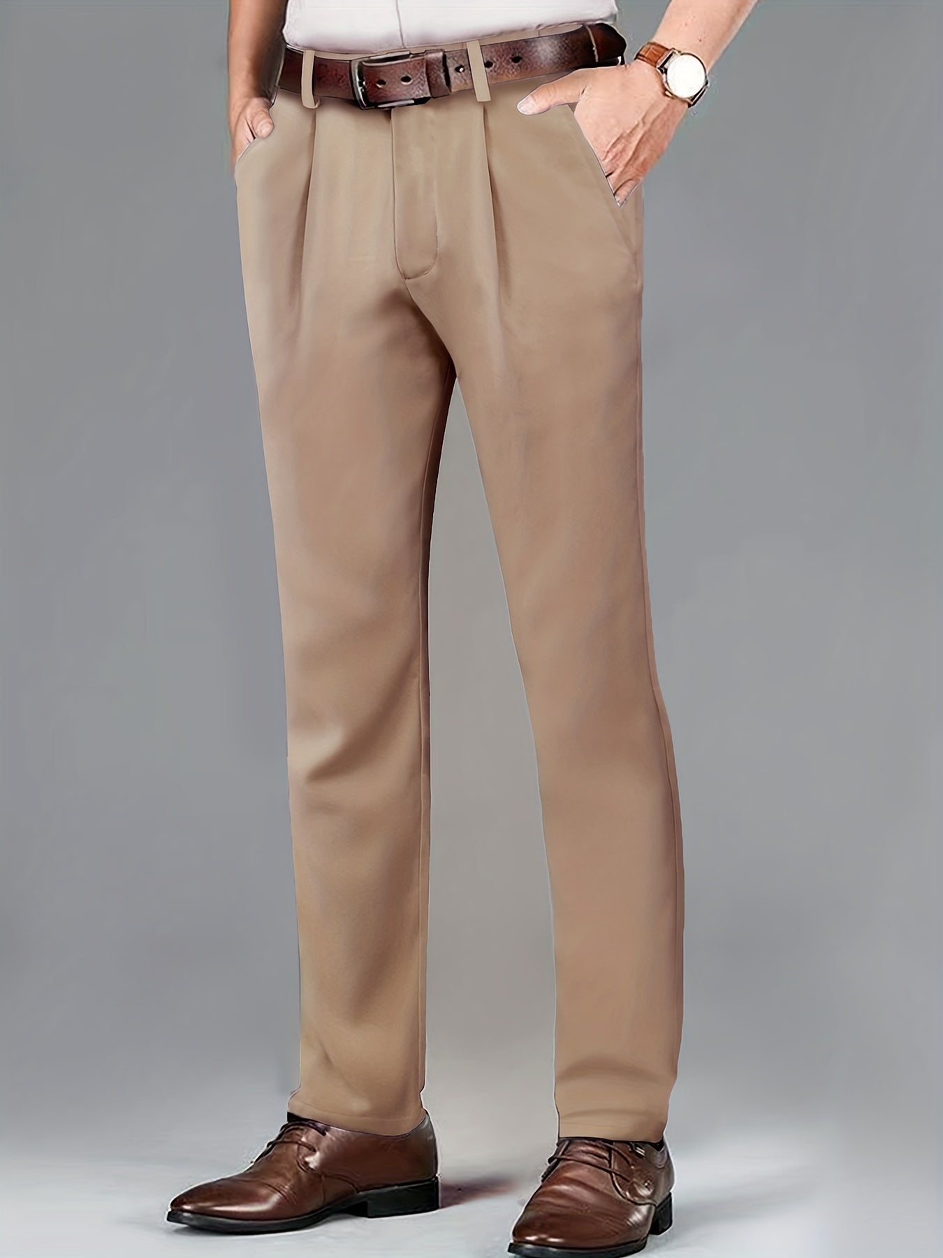 Men's Formal Solid Dress Pants - All Seasons Business