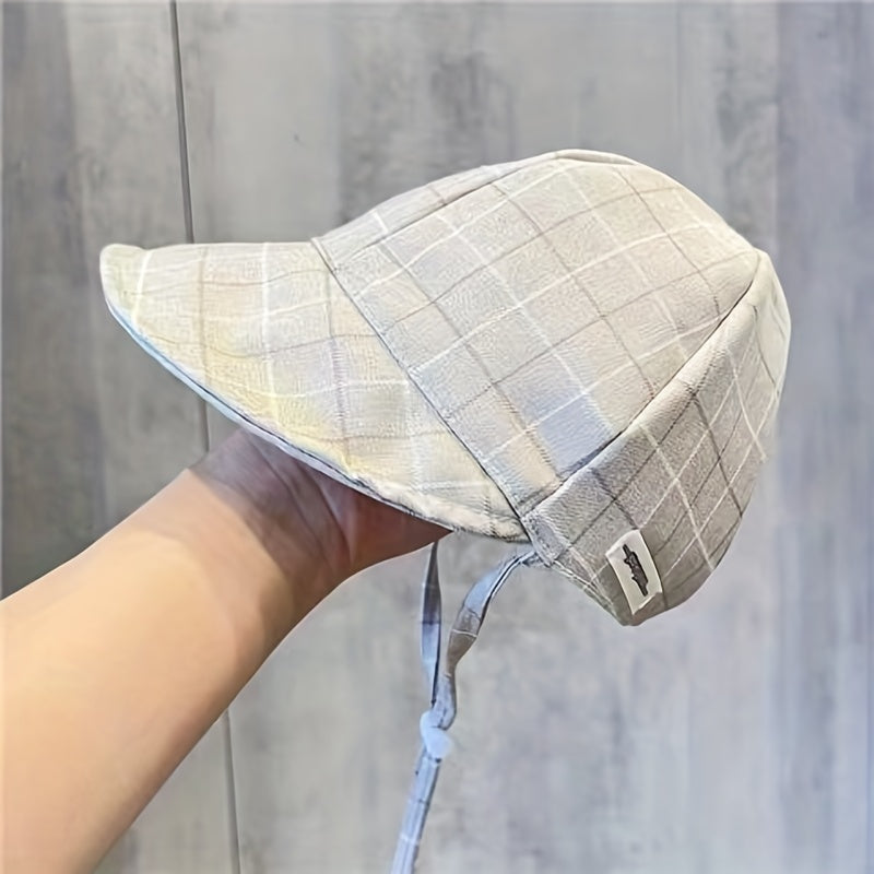 Baby Plaid Baseball Cap Fisherman Cap Spring Autumn Sunshade Children's Cap