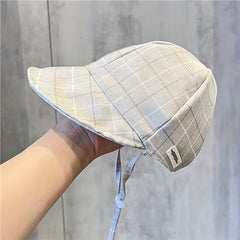 Baby Plaid Baseball Cap Fisherman Cap Spring Autumn Sunshade Children's Cap