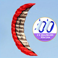 2.5m Parafoil Kite with Line Handle - Stunt Kite for Sports Beach