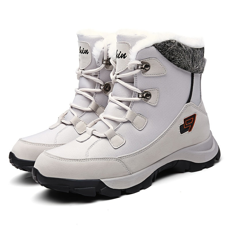 Women's Non slip Snow Boots Warm Lace Up Platform Winter High Tube Boots