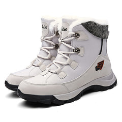 Women's Non slip Snow Boots Warm Lace Up Platform Winter High Tube Boots