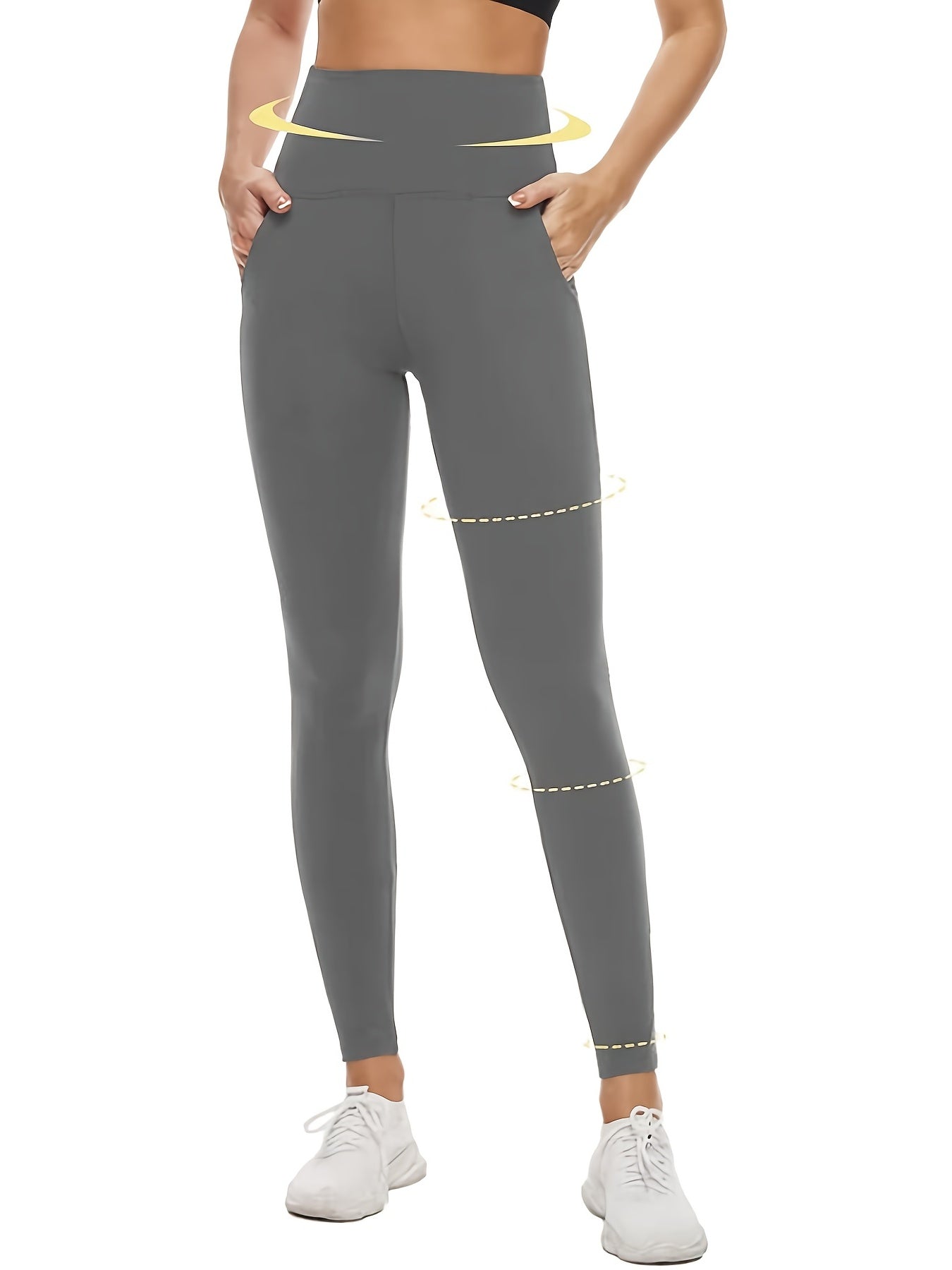 High Waist Slimming Leggings Casual Sports Bottoms Women's Clothing