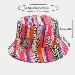 Boho Print Reversible Bucket Hat Lightweight Basin Hat Sunscreen Fisherman Cap