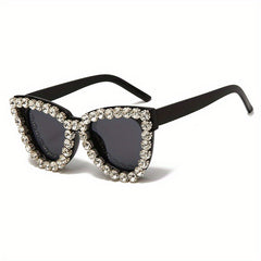 Cat Eye Sunglasses Rhinestone Women Men UV400