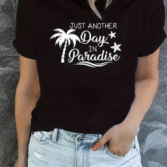 Letter And Tree Graphic Sports T-shirt for Women