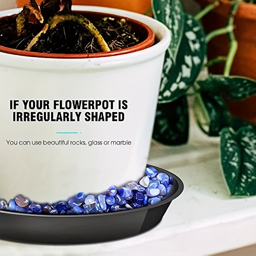 6pcs Plastic Plant Saucer Tray 15-24cm Indoor Outdoor Flower Pot Accessories