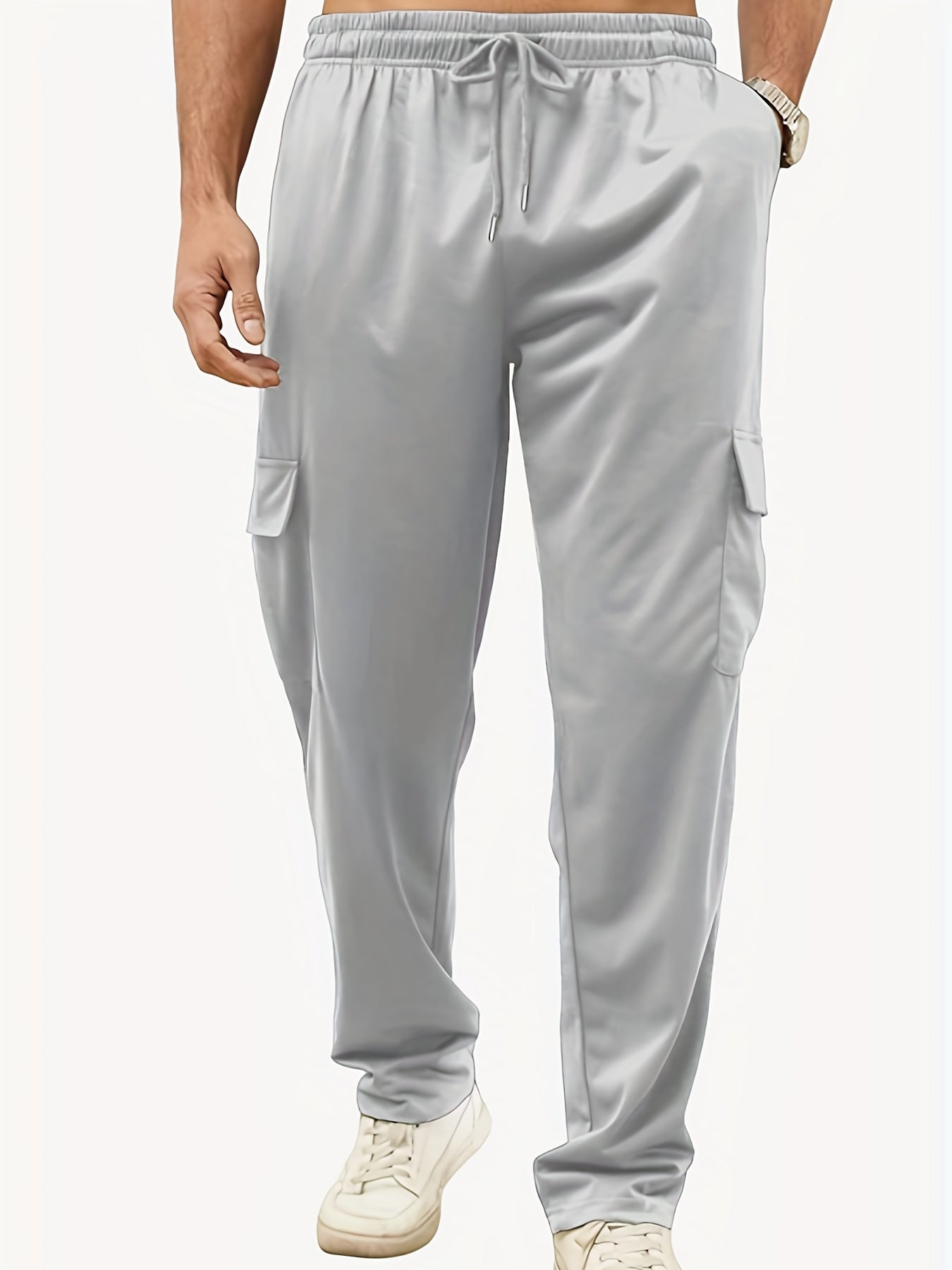 Men's Drawstring Sweatpants Loose Fit Cargo Pants