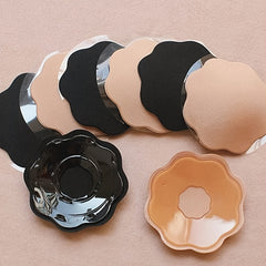 Anti Bulge Anti Blowing Breast Petal Nipple Cover Solid Breathable Comfortable
