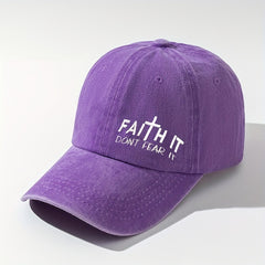 FAITH DON'T FEAR Distressed Baseball Cap Unisex Sun Hat