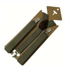 Men's Boy's Women's Suspenders 2 Jacquard Elastic Adjustable Y Back