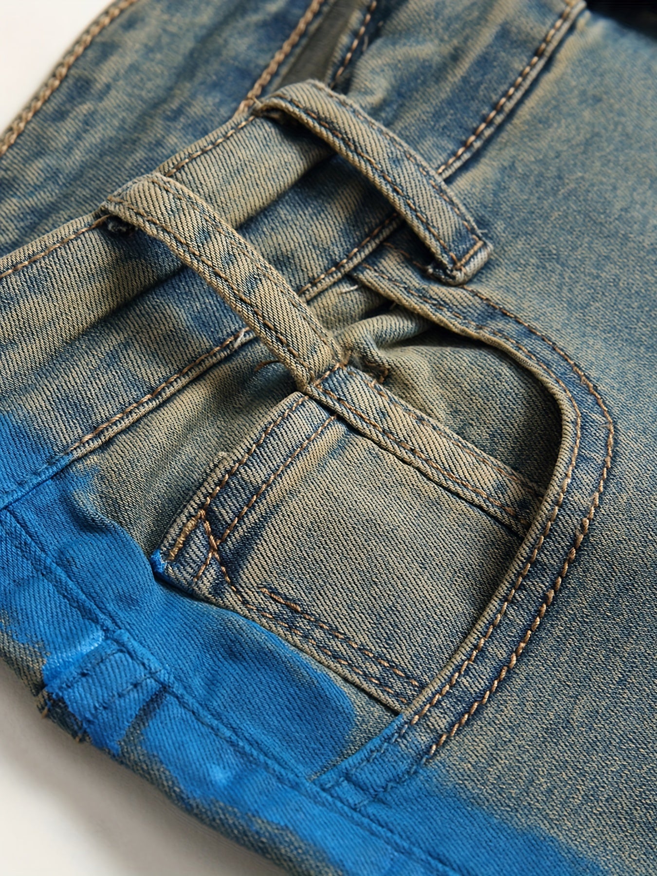 Men's Distressed Denim Shorts Casual Street Style