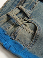 Men's Distressed Denim Shorts Casual Street Style