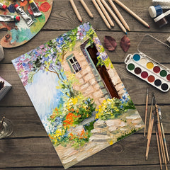 12pcs Easel Set with 6pcs 24x15 Canvas and 6pcs Pine Easel