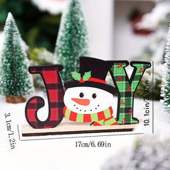 1pc Wooden Christmas Decorations Santa Snowman Table Ornaments