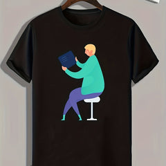 Art Collage Pattern Print Men's Comfy Sports T-shirt Graphic Tee