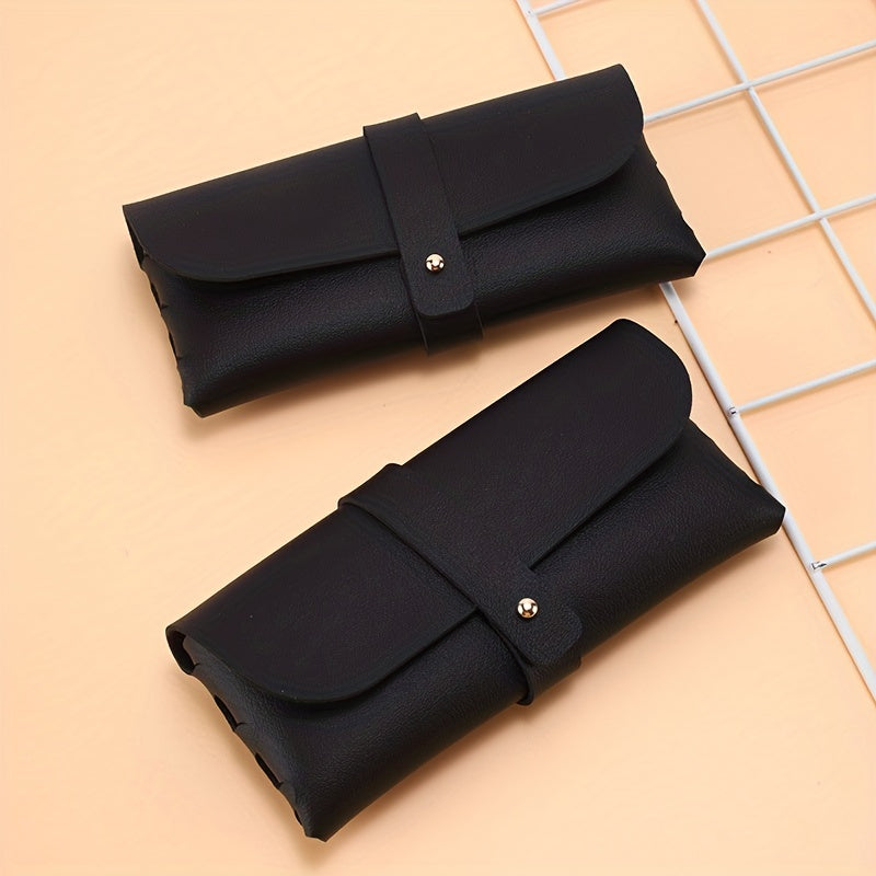 Litchi Embossed Glasses Bag PU Leather Sunglasses Case