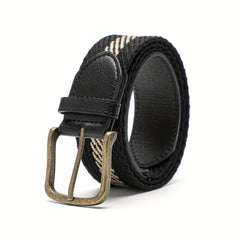 Pettata Men's Canvas Web Belt with Retro Pin Buckle
