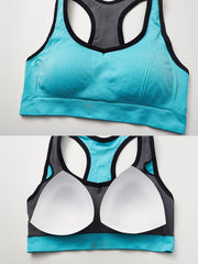 3pcs Racerback Sports Bras Padded High Impact Support Gym Yoga Fitness Bra