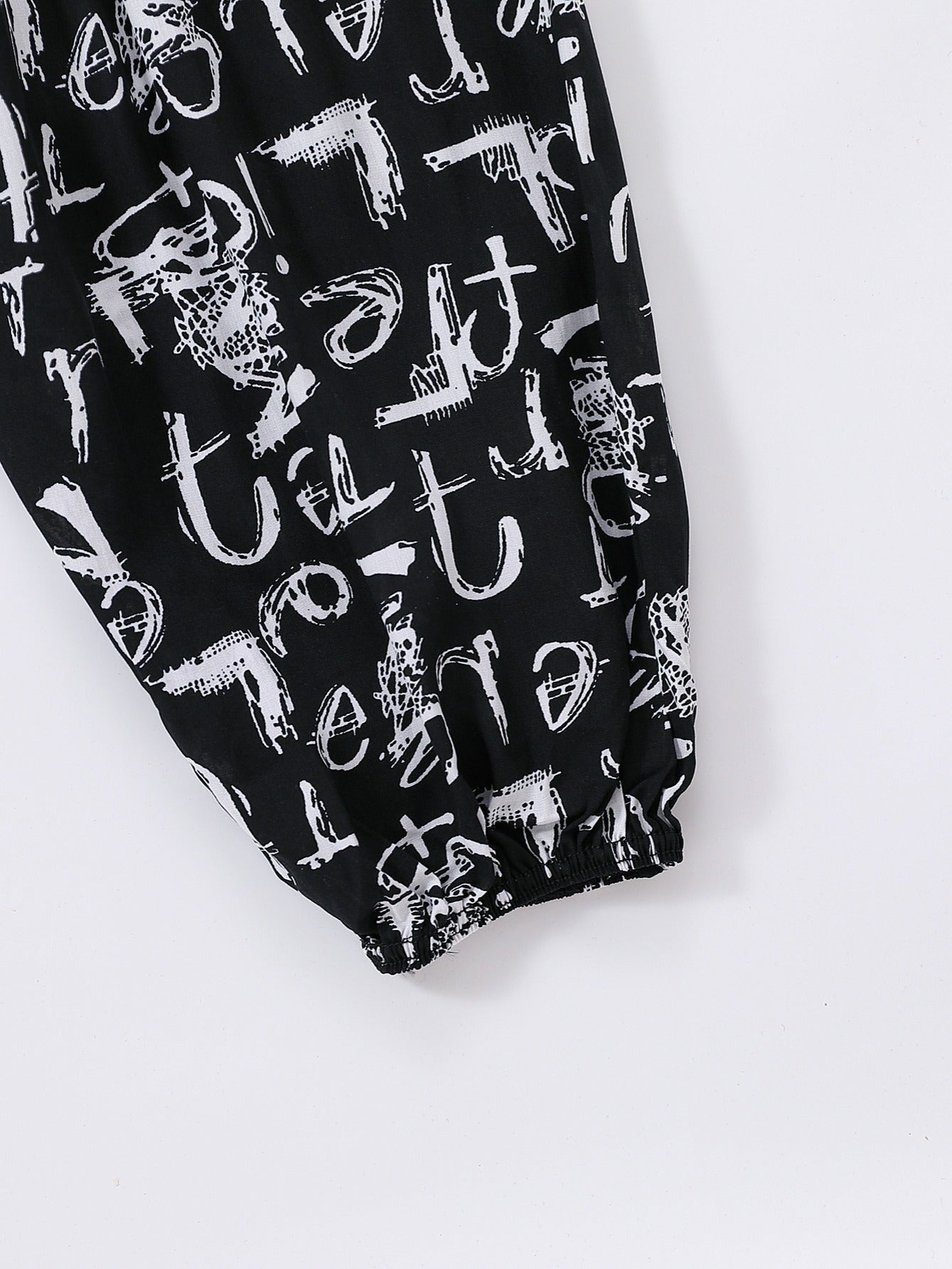 Loose Letter Graffiti High Waist Bloomers Pants