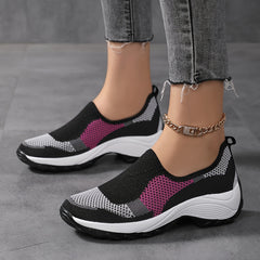 Women's Contrast Running Shoes Breathable Mesh for Outdoor Style