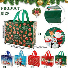 Reusable Christmas Tote Bags Large Non-woven Gift Wrap Bags