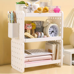 Desktop Organizer Shelf Stationery Organizer With Pen Holder