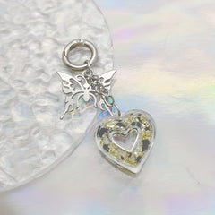 Butterfly Heart Keychain Acrylic Animal Key Ring Women Christmas Gift