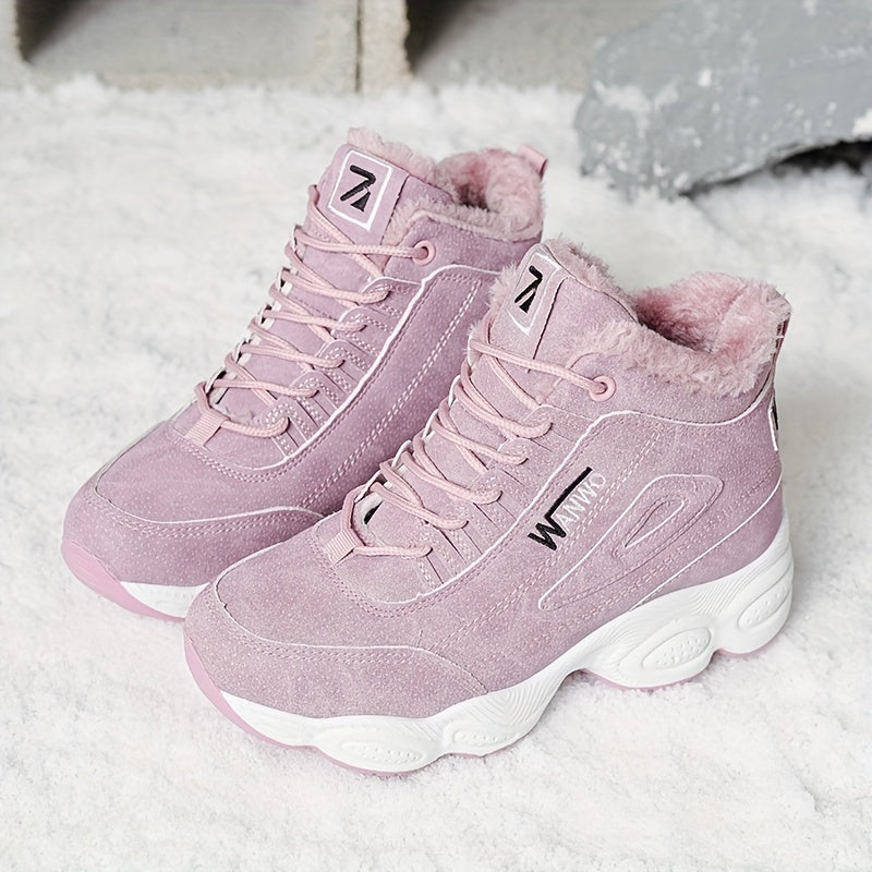 Women's High Top Plush Inner Thermal Sports Sneakers