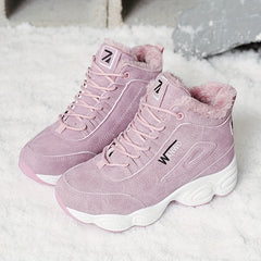 Women's High Top Plush Inner Thermal Sports Sneakers