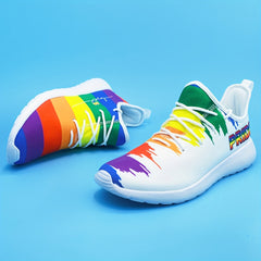 Rainbow Pattern Lightweight Running Shoes Breathable Sport Jogging