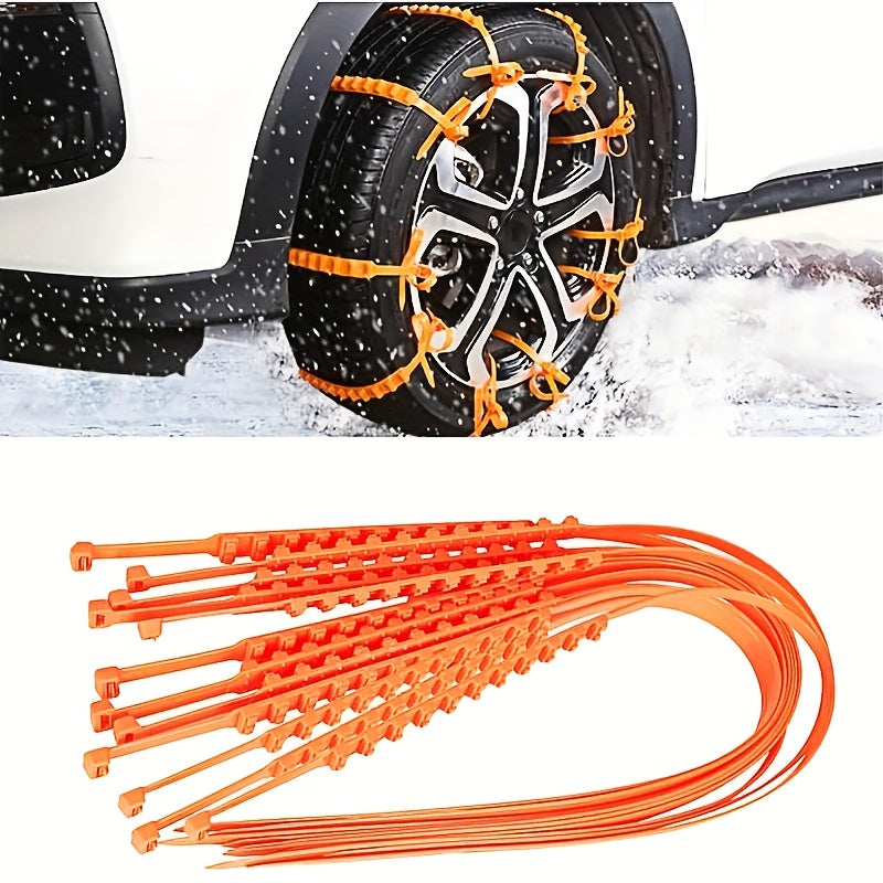 12pcs Snow Chain Wheel Tie Car Tire Chain Winter Snow Chain Non slip Plastic