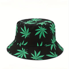 Maple Leaf Pattern Sunshade Bucket Hat for Men Women